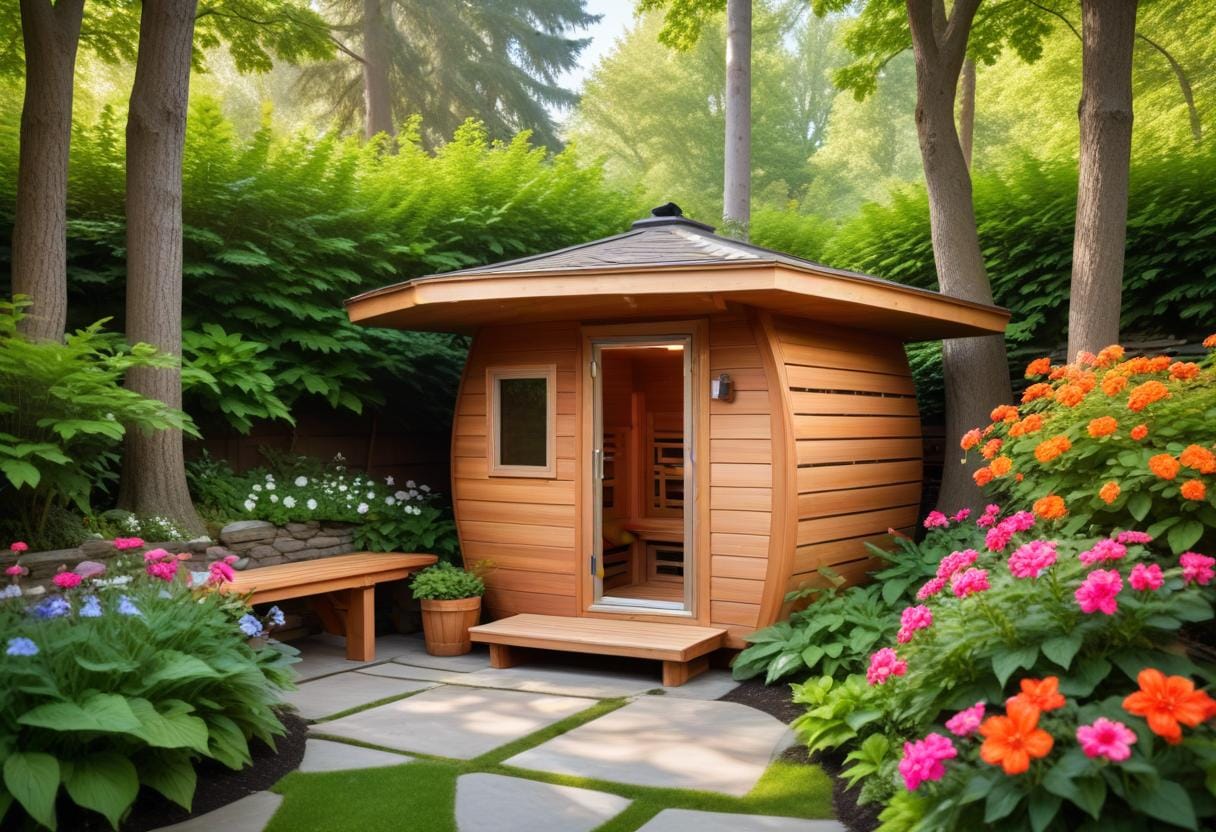 Bastu utomhus – njut av avkoppling under bar himmel! illustration