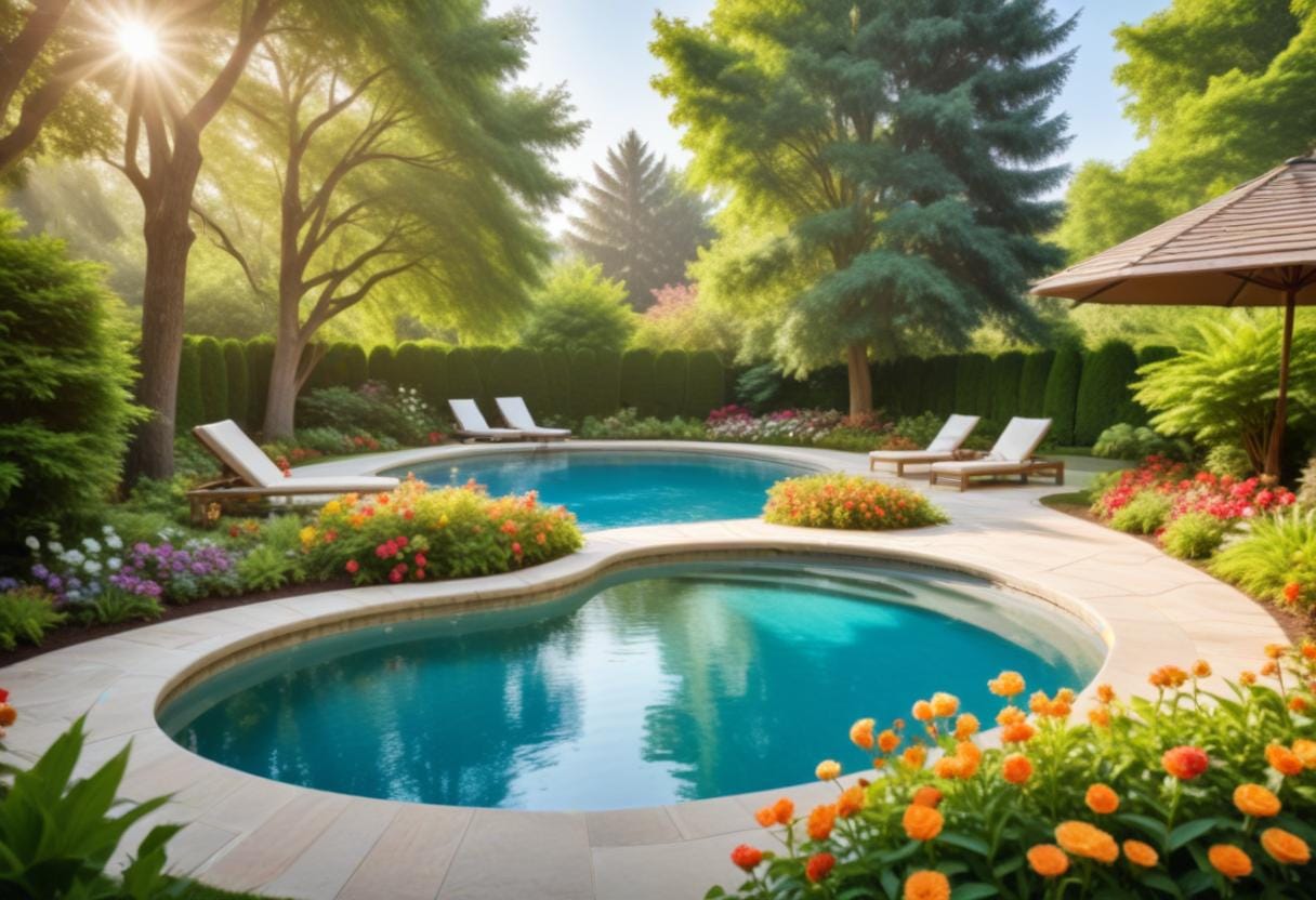 Oval pool illustration